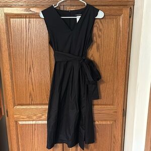 ‘S MaxMara Sleeveless V-neck Cotton Blend Tie Dress